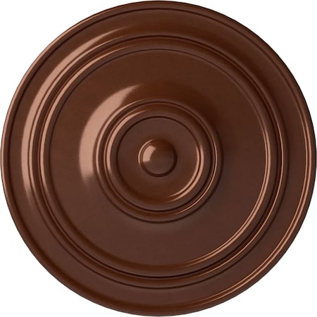 Ekena Millwork Classic Ceiling Medallion (For Canopies up to 5 1/2"), Hnd-Painted Copper Penny, 21 7/8"OD x 2 3/8"P CM22CLCPS